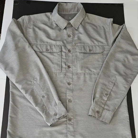 Mountain Hardware Medium Gray Canyon Button Up Long Sleeve Performance S… - Picture 12 of 16